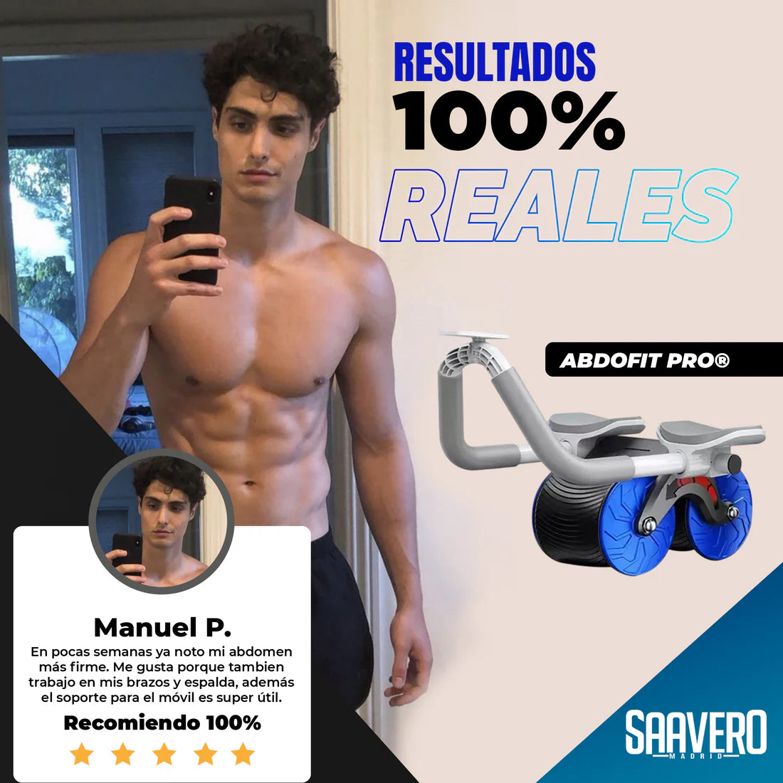 AbdoFit Pro® El combo definitivo: rodillo para abdominales con contador digital