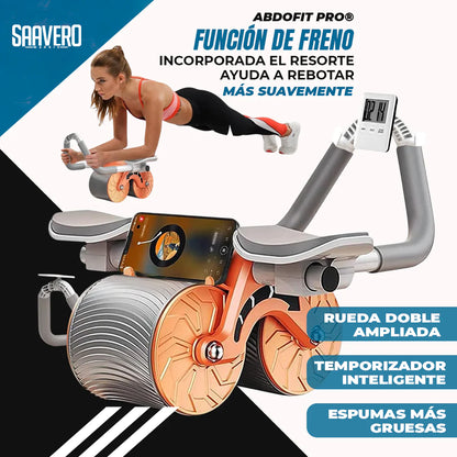 AbdoFit Pro® El combo definitivo: rodillo para abdominales con contador digital